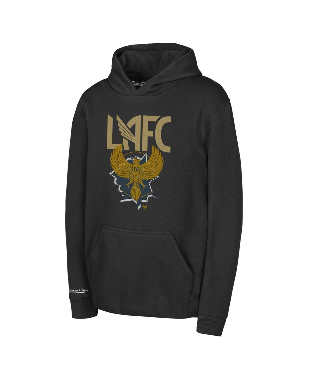 Mitchell & Ness Big Boys And Girls Black Lafc Mascot Break Out Pullover Hoodie In Black