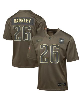Nike - Big Boys and Girls Saquon Barkley Olive Philadelphia Eagles 2025 Salute to Service Game Jersey