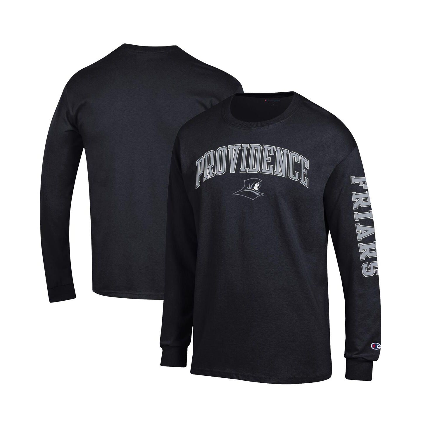 Мужская футболка Champion Black Providence Friars Arch Over Logo 2-Hit Long Sleeve — фото 1