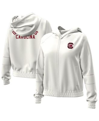 Under Armour - Women's Natural South Carolina Gamecocks Gameday Rival Fleece Full-Zip Cropped Hoodie
