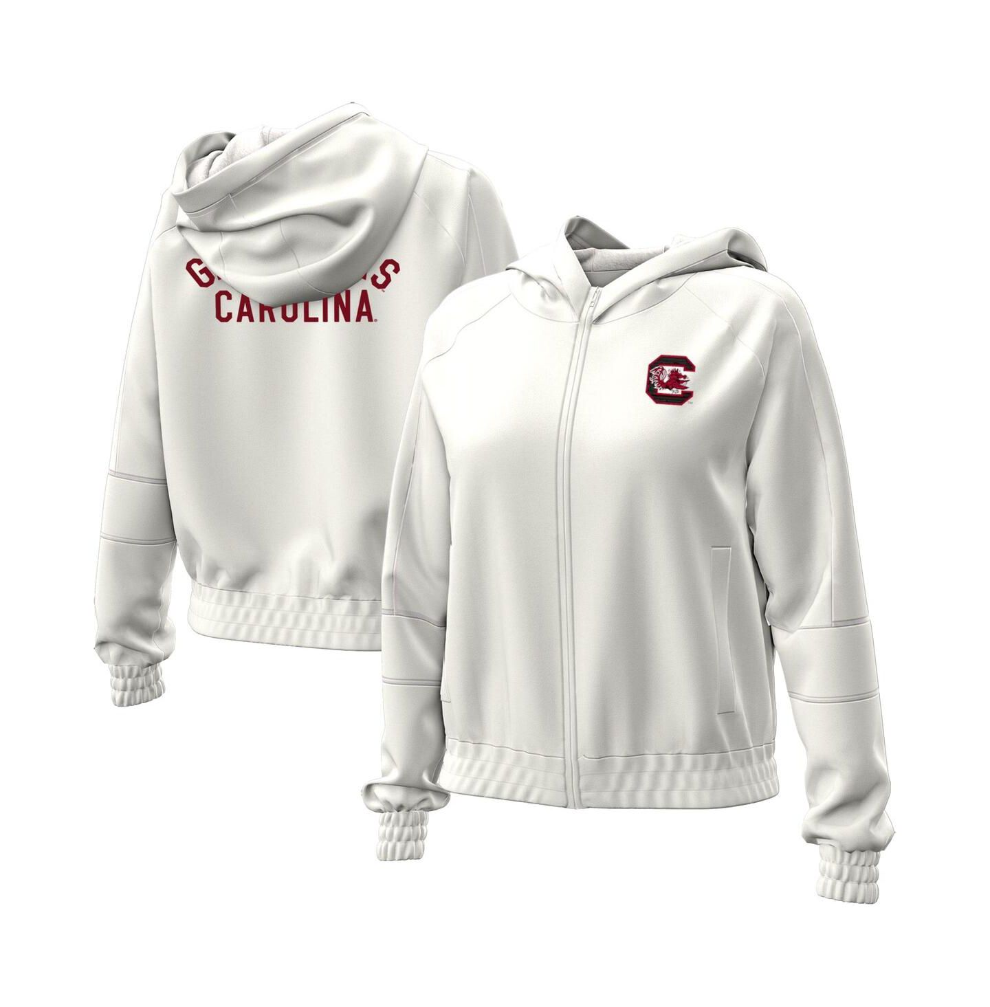 Женское худи Under Armour Natural South Carolina Gamecocks Gameday Rival Fleece Full-Zip Cropped — фото 1