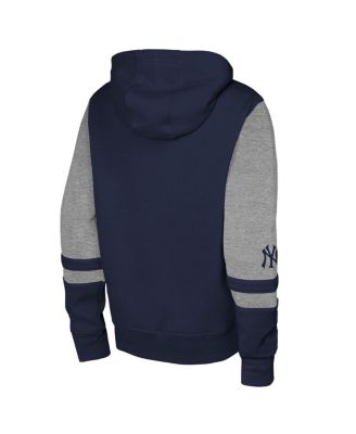 Big Boys and Girls Navy New York Yankees Stadium Color Block Full-Zip Hoodie
