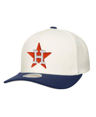Mitchell & Ness - Men's Cream Houston Astros Coop Stretch-Snapback Hat