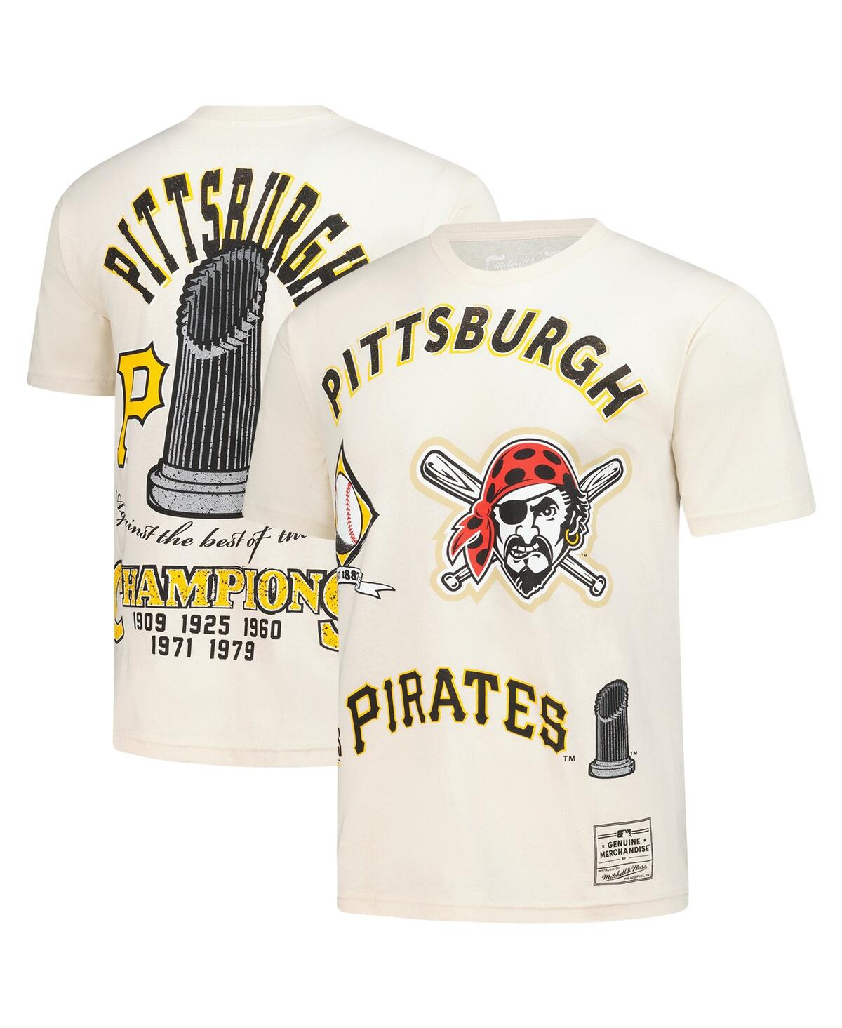 Mitchell & Ness Men's Cream Pittsburgh Pirates Legacy Defined T-shirt In White