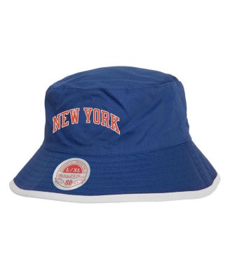 Men's Black/Blue New York Knicks Flip It Reversible Bucket Hat