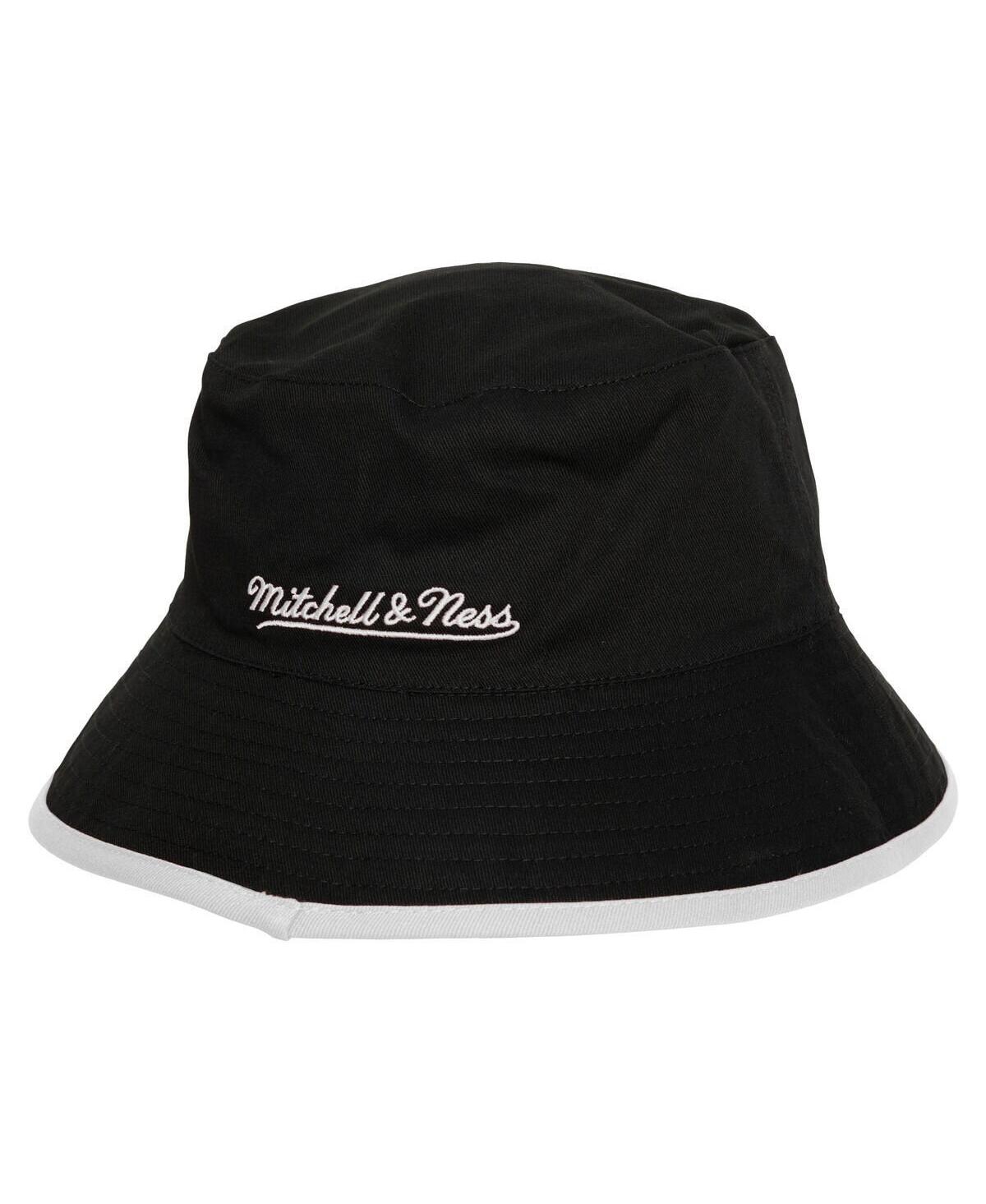 Mitchell & Ness Men's Black/light Blue Los Angeles Lakers Flip It Reversible Bucket Hat In Black