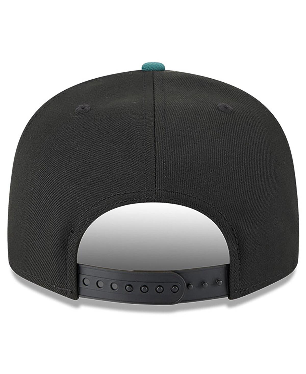 New Era Men's Black/midnight Green Philadelphia Eagles Nickelodeon Slime 9fifty Snapback Hat In Black