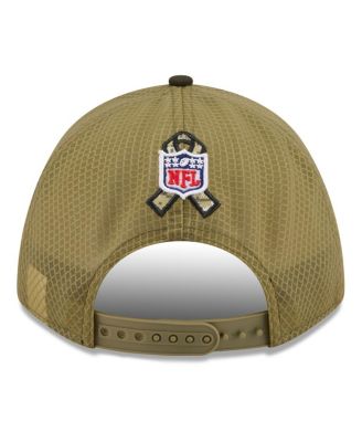 Big Boys and Girls Green/Dark Green Philadelphia Eagles 2025 Salute to Service 9FORTY A-Frame Adjustable Hat