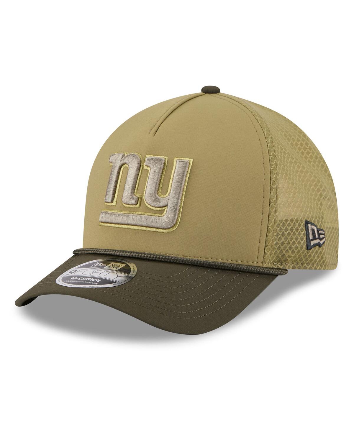 New Era Men's Green New York Giants 2025 Salute To Service 9forty A-frame M-crown Adjustable Hat In Green