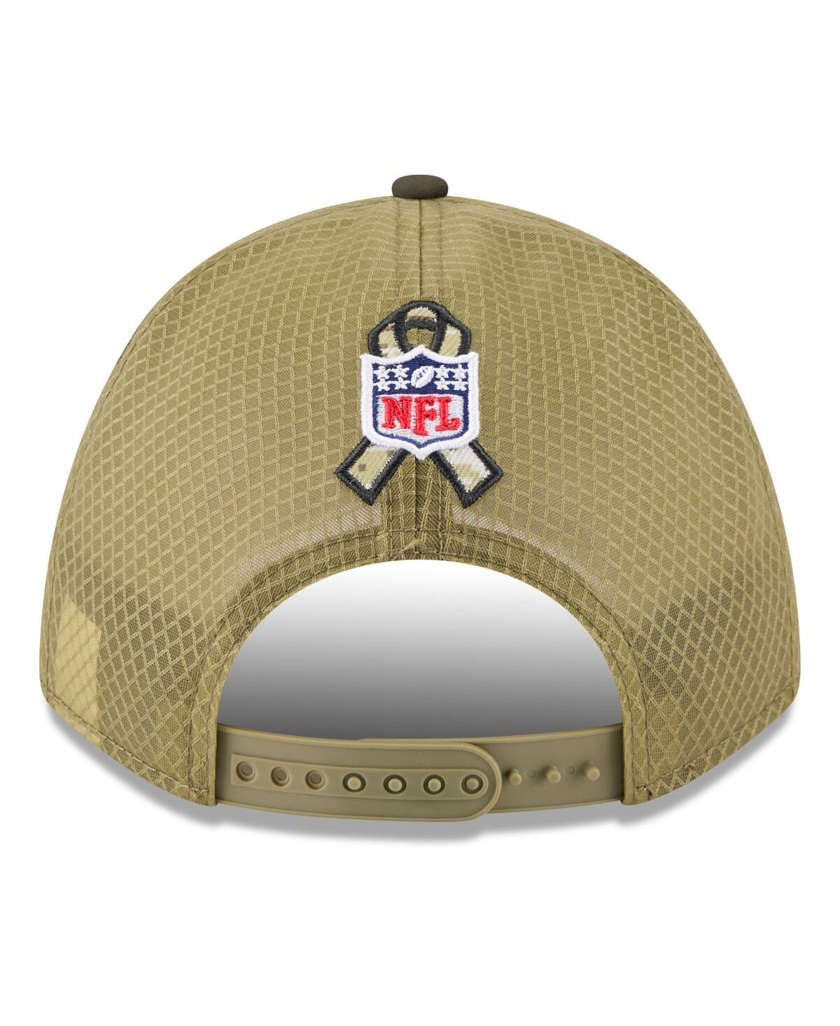 New Era Men's Green Pittsburgh Steelers 2025 Salute To Service 9forty A-frame M-crown Adjustable Hat In Green