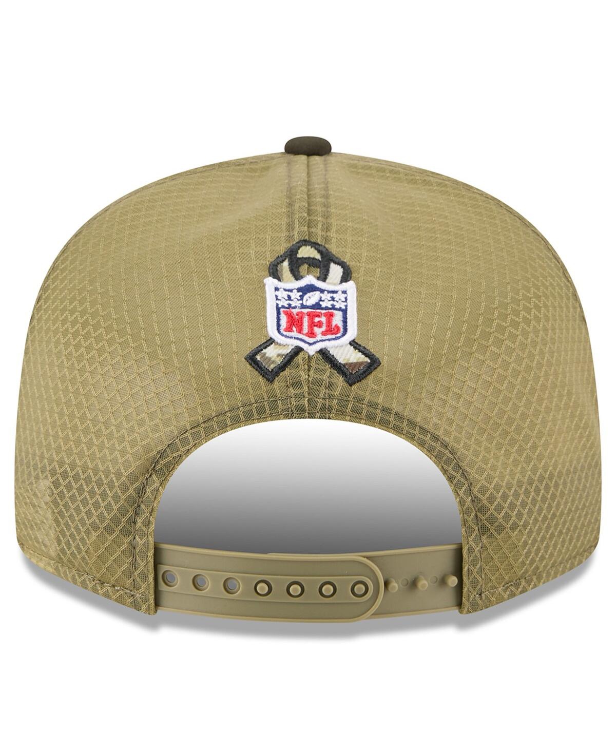 New Era Men's Dark Green New York Giants 2025 Salute To Service Split Panel 9fifty Snapback Hat In Green