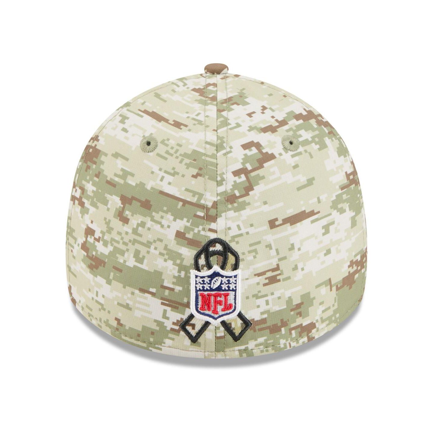 Мужская кепка New Era Camo/Dark Green Atlanta Falcons 2025 Salute to Service 39THIRTY Flex Hat — фото 2
