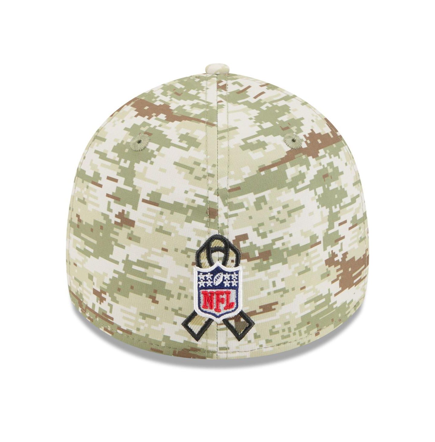 Мужская кепка New Era Camo/Dark Green Cleveland Browns 2025 Salute to Service 39THIRTY Flex Hat — фото 2