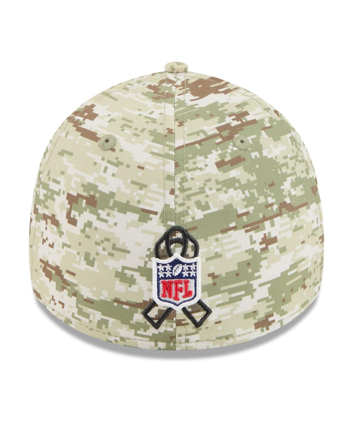 New Era Men's Camo/dark Green/dark Green Washington Commanders 2025 Salute To Service 39thirty Flex Hat In Green