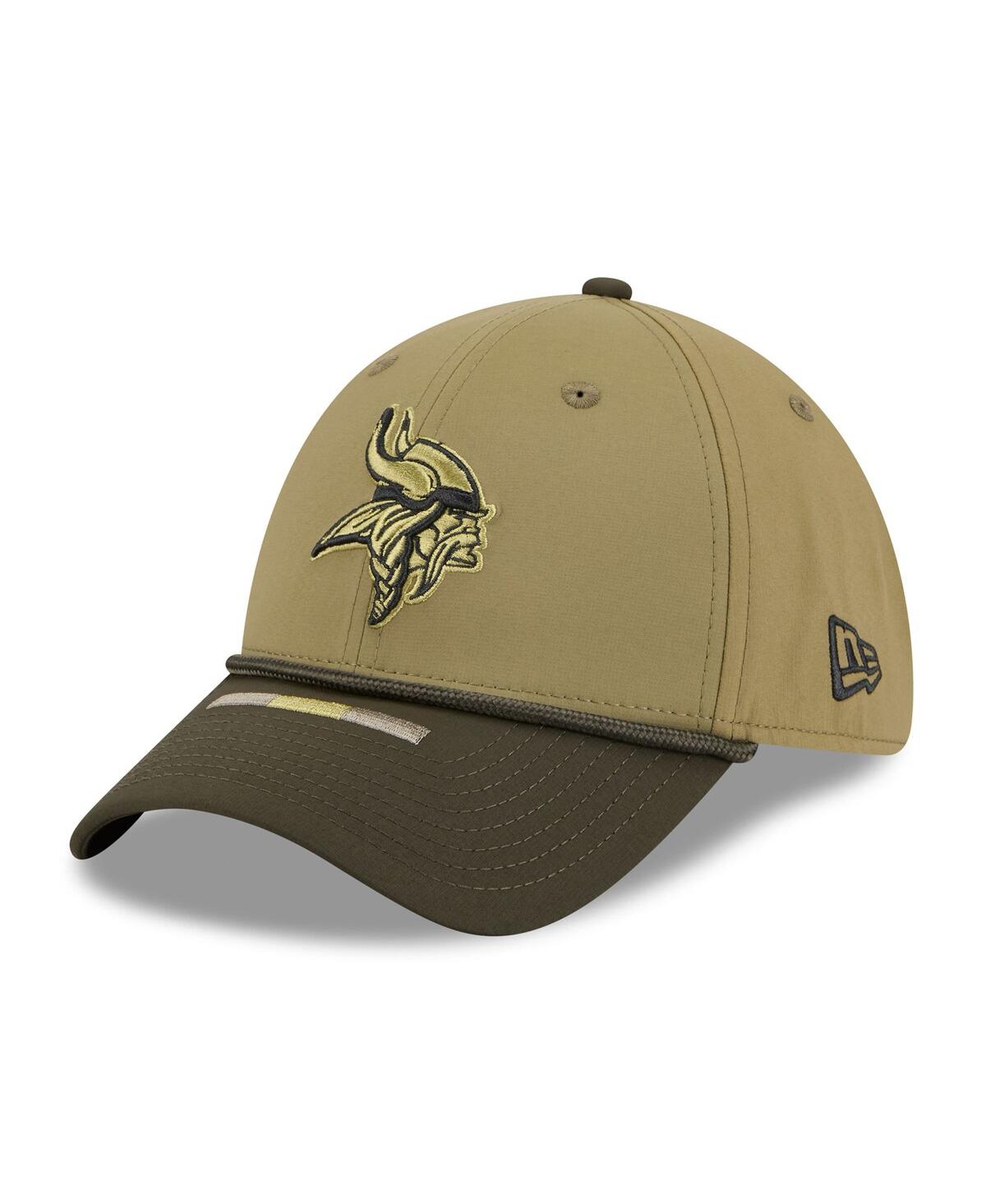 New Era Men's Green/dark Green Minnesota Vikings 2025 Salute To Service 39thirty Flex Hat In Green