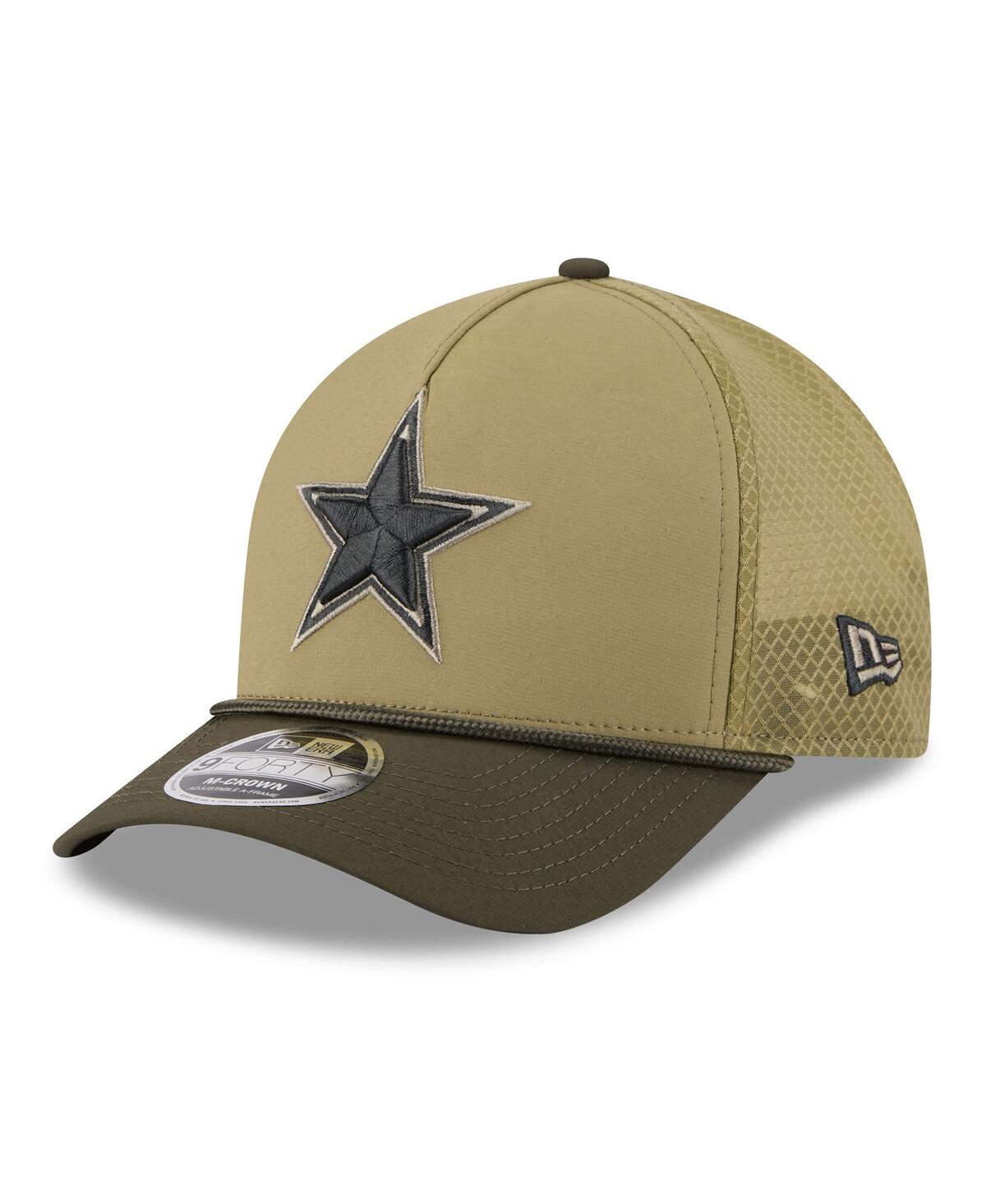 New Era Men's Green Dallas Cowboys 2025 Salute To Service 9forty A-frame M-crown Adjustable Hat In Green
