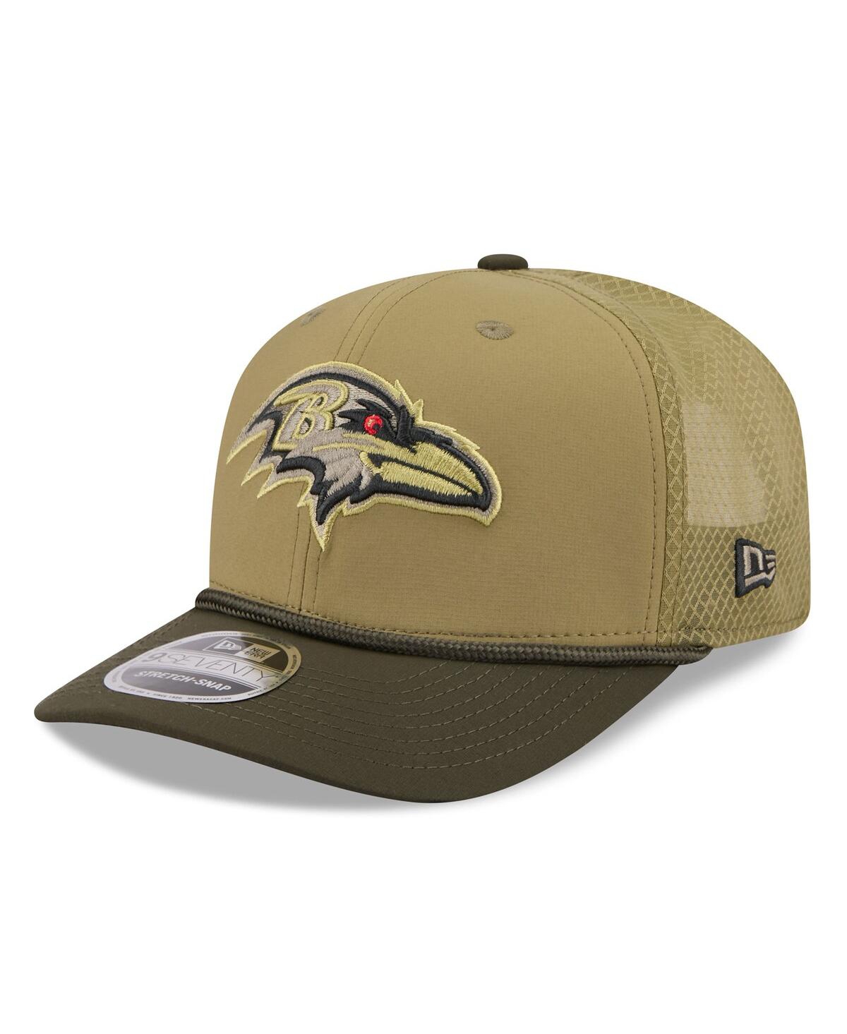 New Era Men's Green/Dark Green Baltimore Ravens 2025 Salute to Service 9SEVENTY Adjustable Hat