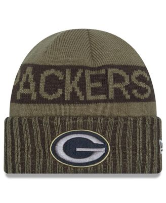 New Era - Men's Dark Green Green Bay Packers 2025 Salute to Service Cuffed Knit Hat