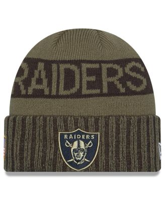 New Era - Men's Dark Green Las Vegas Raiders 2025 Salute to Service Cuffed Knit Hat