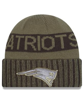 New Era - Men's Dark Green New England Patriots 2025 Salute to Service Cuffed Knit Hat