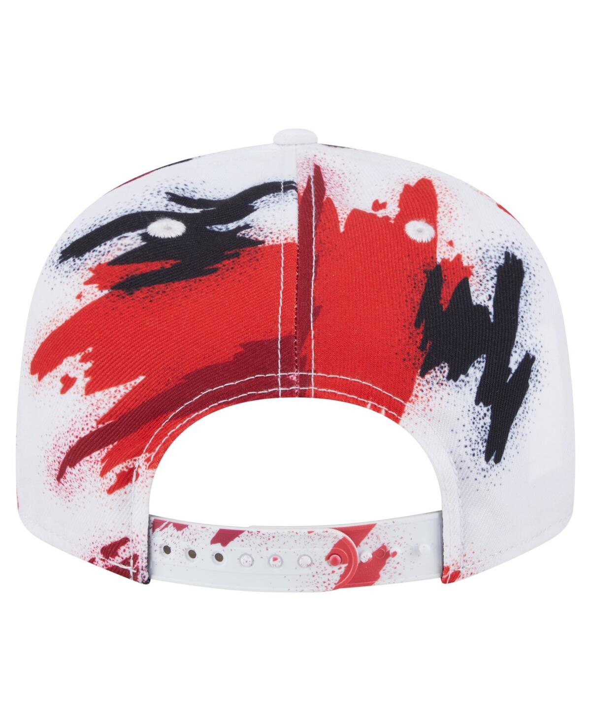 New Era Men's White Houston Rockets Paint 9fifty Snapback Hat In Multi