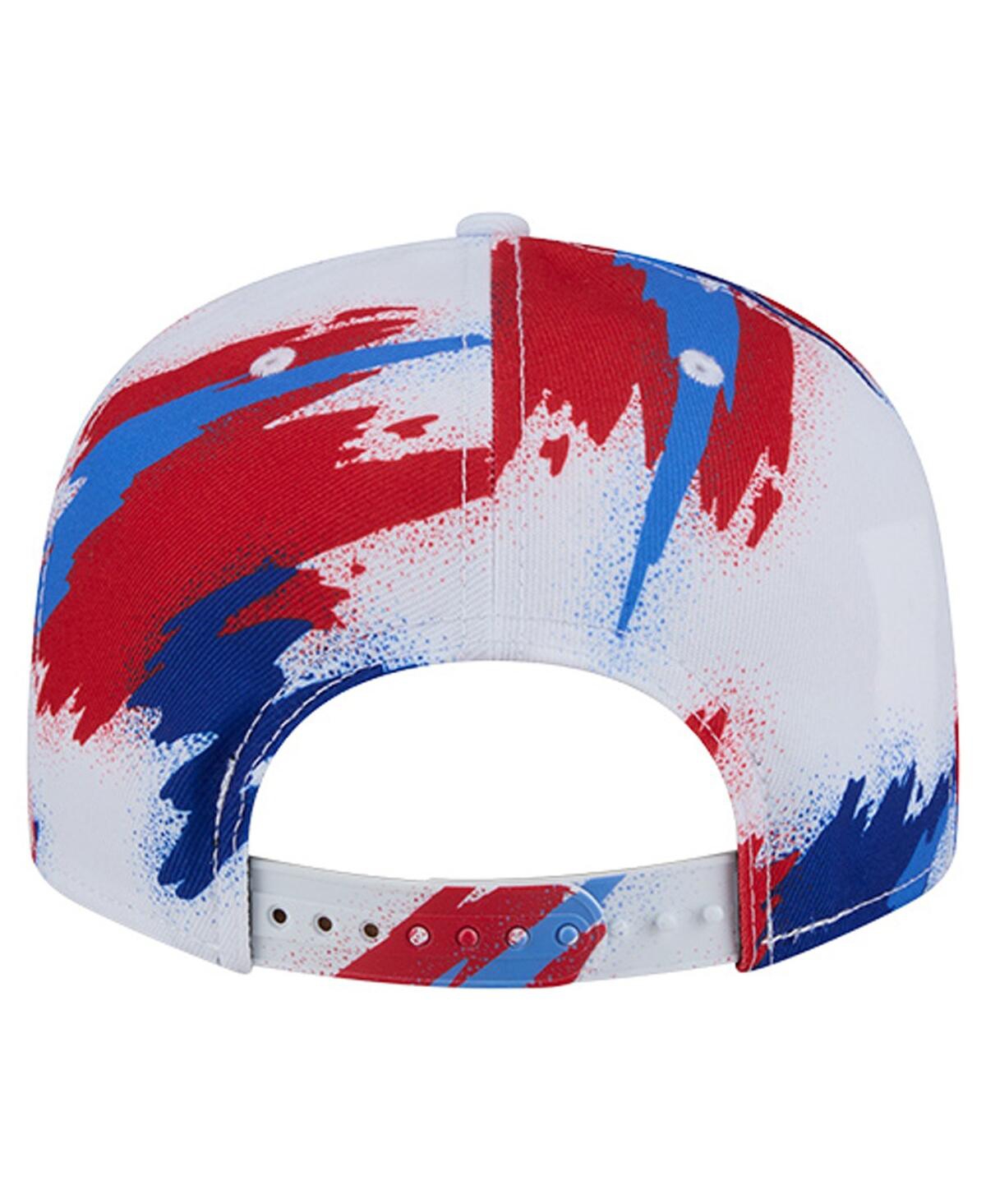 New Era Men's White Philadelphia 76ers Paint 9FIFTY Snapback Hat