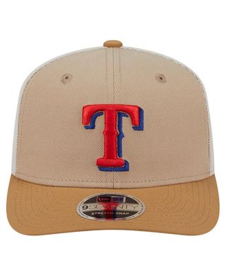Men's Stone/White Texas Rangers 9SEVENTY Trucker Adjustable Hat
