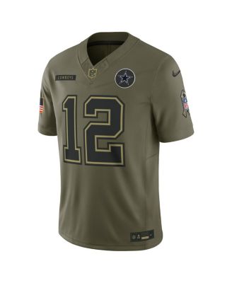 Men's Roger Staubach Olive Dallas Cowboys 2025 Salute to Service Retired Limited Jersey
