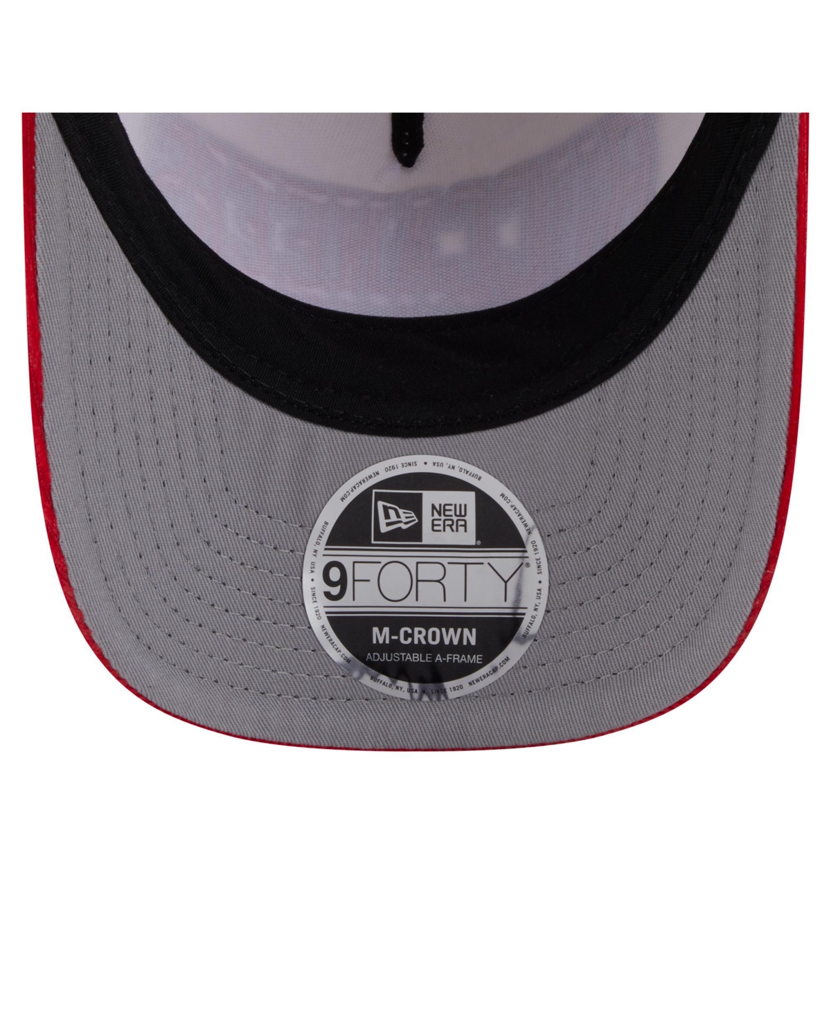 New Era Men'sâ Cream/red Tampa Bay Buccaneers Two-tone Sided Corduroy 9forty A-frame Adjustable Hat In Neutral