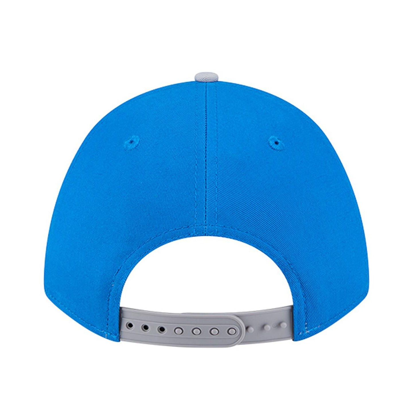 Мужская кепка New Era Blue Detroit Lions Throwback Arch 9FORTY A-Frame Adjustable Hat — фото 2