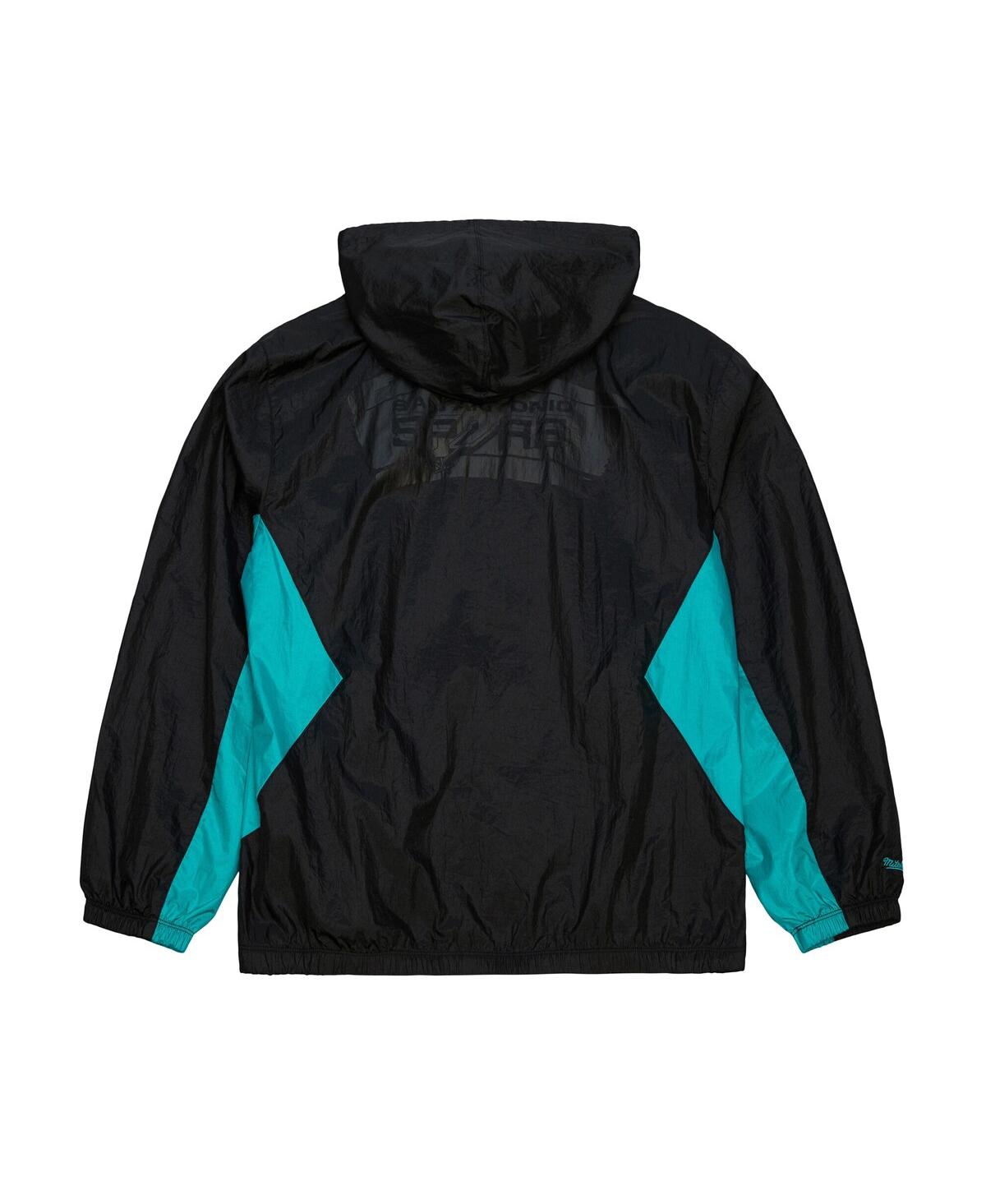 Mitchell & Ness Men's Black San Antonio Spurs Playmaker Full-zip Windbreaker Jacket In Black