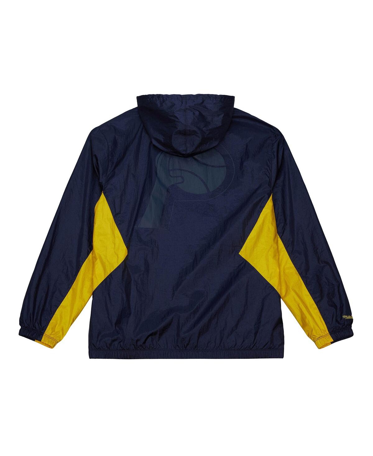 Mitchell & Ness Men's Navy Indiana Pacers Playmaker Full-zip Windbreaker Jacket In Blue