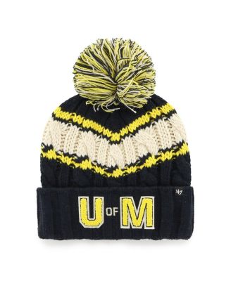 '47 Brand - Women's Navy Michigan Wolverines Emma Cuffed with Pom Knit Hat