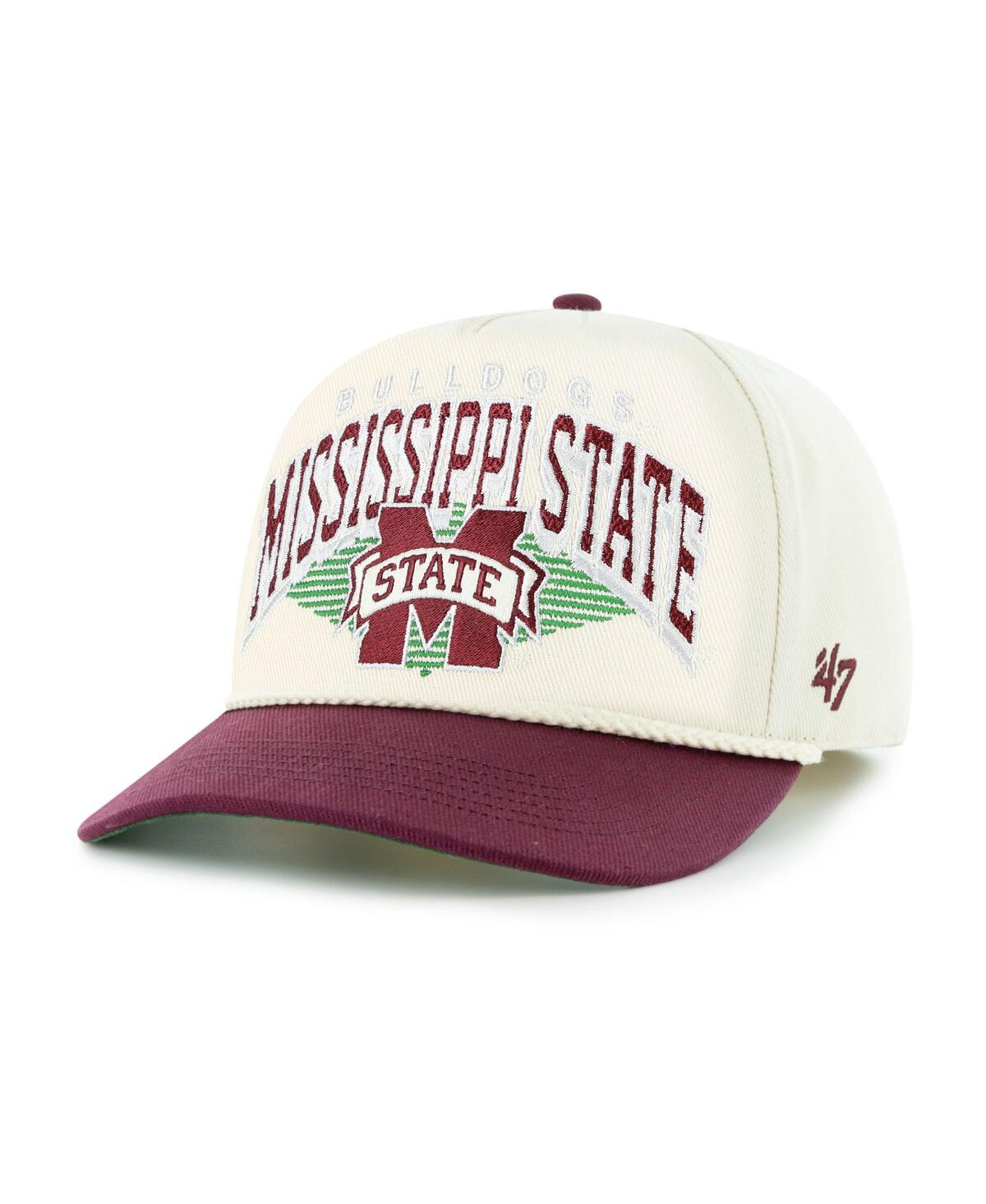 47 Brand Men's Natural Mississippi State Bulldogs Pomona Two-tone Rope Hitch Adjustable Hat In Neutral