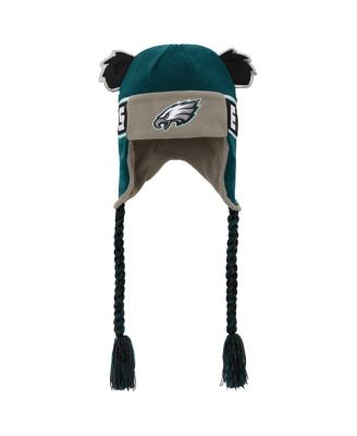 Outerstuff - Big Boys and Girls Midnight Green Philadelphia Eagles Wordmark Ears Trooper Knit Hat