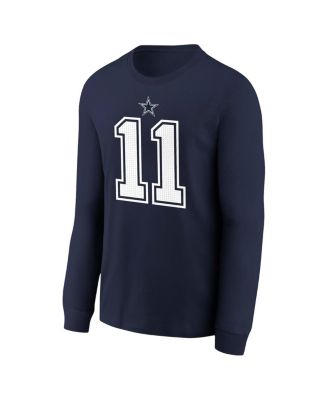 Big Boys and Girls Micah Parsons Navy Dallas Cowboys Player Name Number Long Sleeve T-Shirt