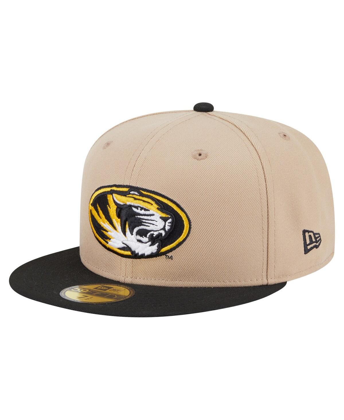 New Era Men'sâ Khaki Missouri Tigers Two-tone 59fifty Fitted Hat In Neutral