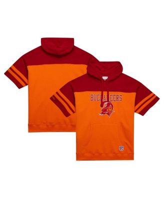 Men's&nbsp;Orange Tampa Bay Buccaneers Off Field Vintage Logo Short Sleeve Pullover Hoodie