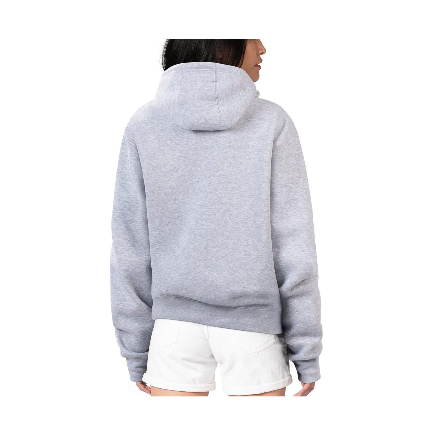 Женское худи G-III 4Her by Carl Banks Heather Gray New York Mets City Graphic Pullover — фото 2