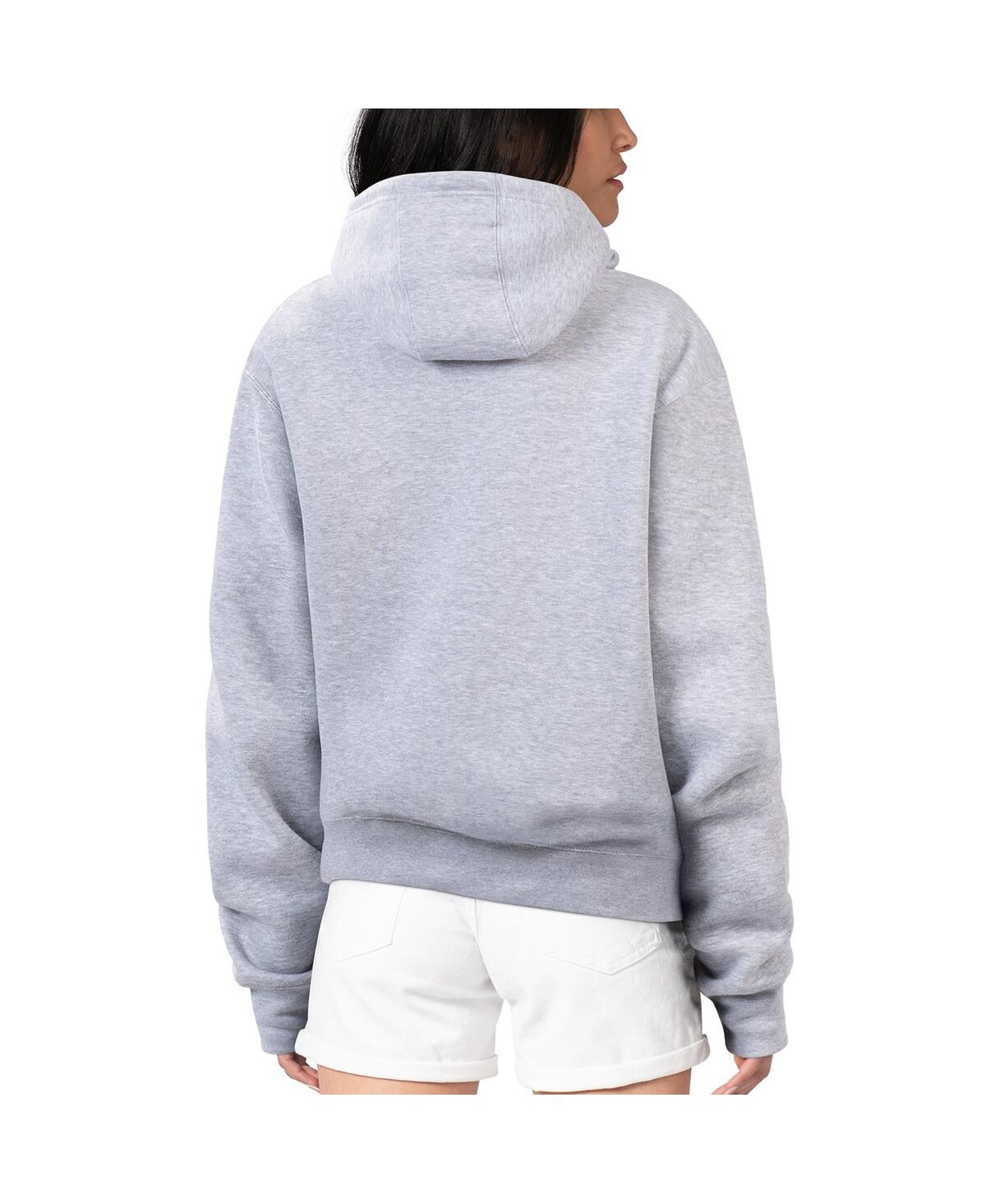 G-iii 4her By Carl Banks Women's Heather Gray New York Mets City Graphic Pullover Hoodie In Gray