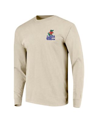 Men's Natural Florida Gators Comfort Colors Mascot Overlay Long Sleeve T-Shirt