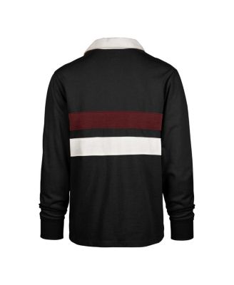 Men's Black Florida State Seminoles Clubhouse Knox Thames Long Sleeve Rugby Polo Shirt