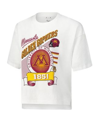 Women's White Minnesota Golden Gophers Rock Roll Slub&nbsp;T-Shirt