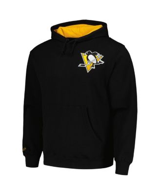 Men's Mario Lemieux Black Pittsburgh Penguins Premium Name Number Fleece Pullover Sweatshirt