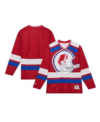 Mitchell & Ness - Women's Red Buffalo Bills Big Face 7.0 Long Sleeve Jersey T-shirt