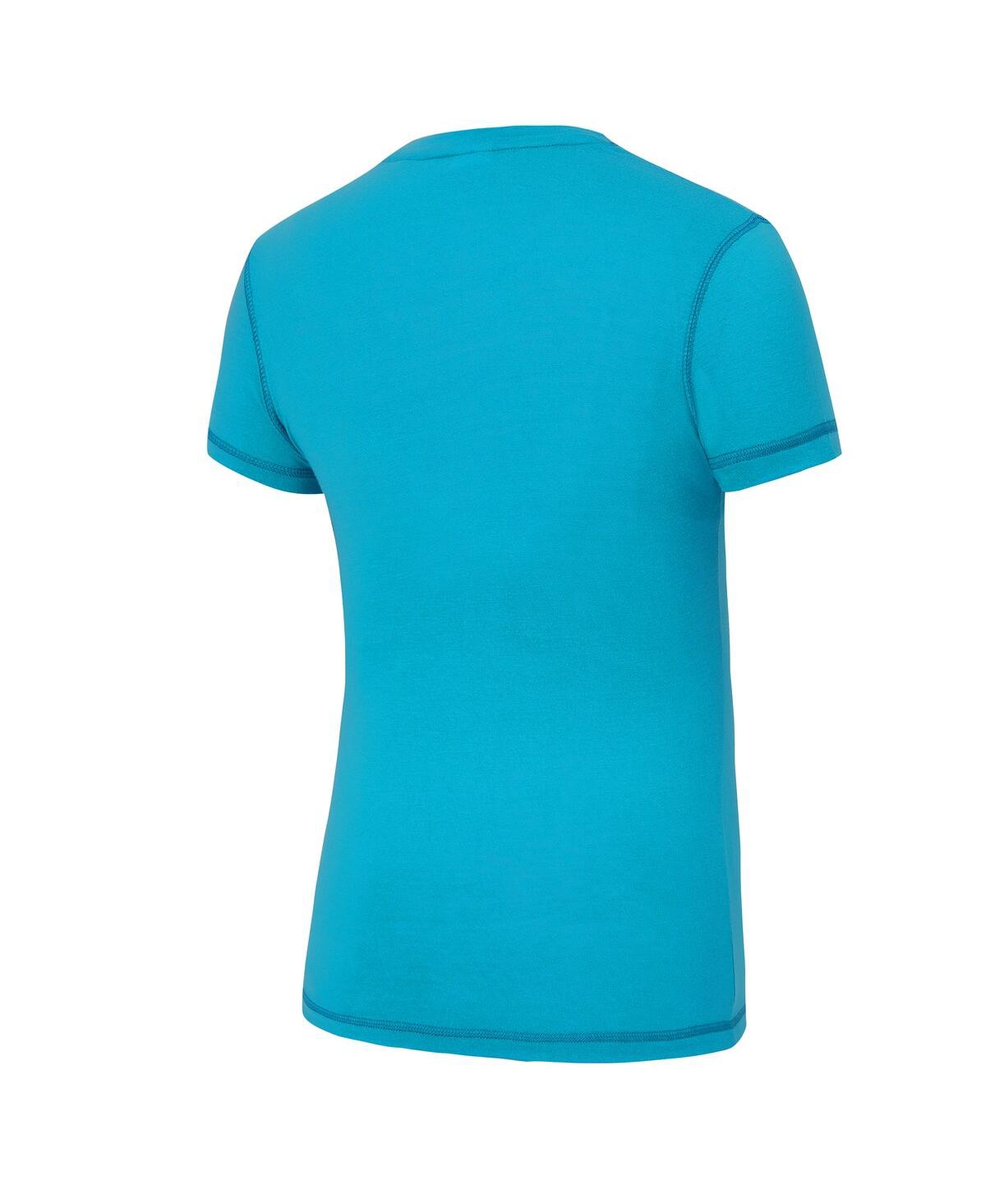Concepts Sport Women'sâ 2-piece Aqua/orange Miami Dolphins Avondale T-shirt And Pants Flannel Pj Set In Multi