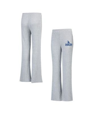 Concepts Sport - Women's Gray Los Angeles Dodgers Juniper Rib Knit Flare Sleep Pants