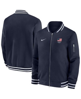 Nike - Men's Navy Team USA Full-Zip Bomber Jacket
