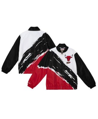 Mitchell & Ness - Men's&nbsp;White Chicago Bulls Paintbrush Full-Zip Windbreaker Jacket
