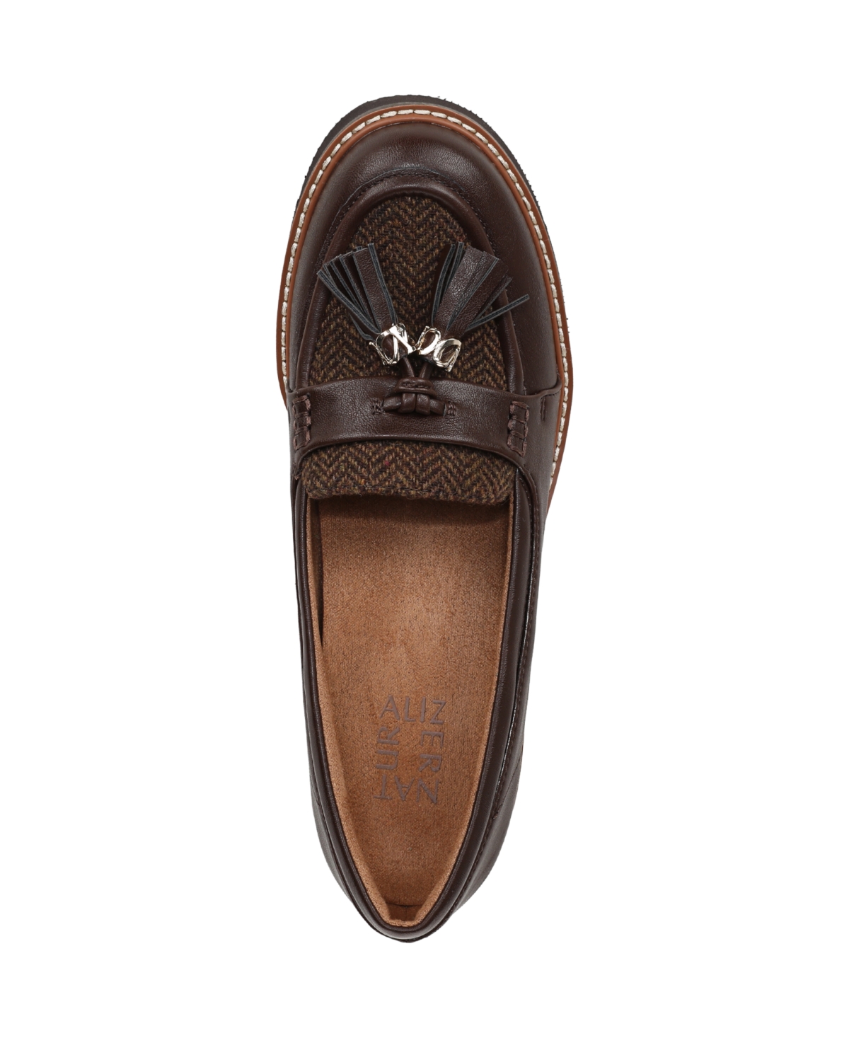 Naturalizer Committed Lug Sole Loafers In Brown